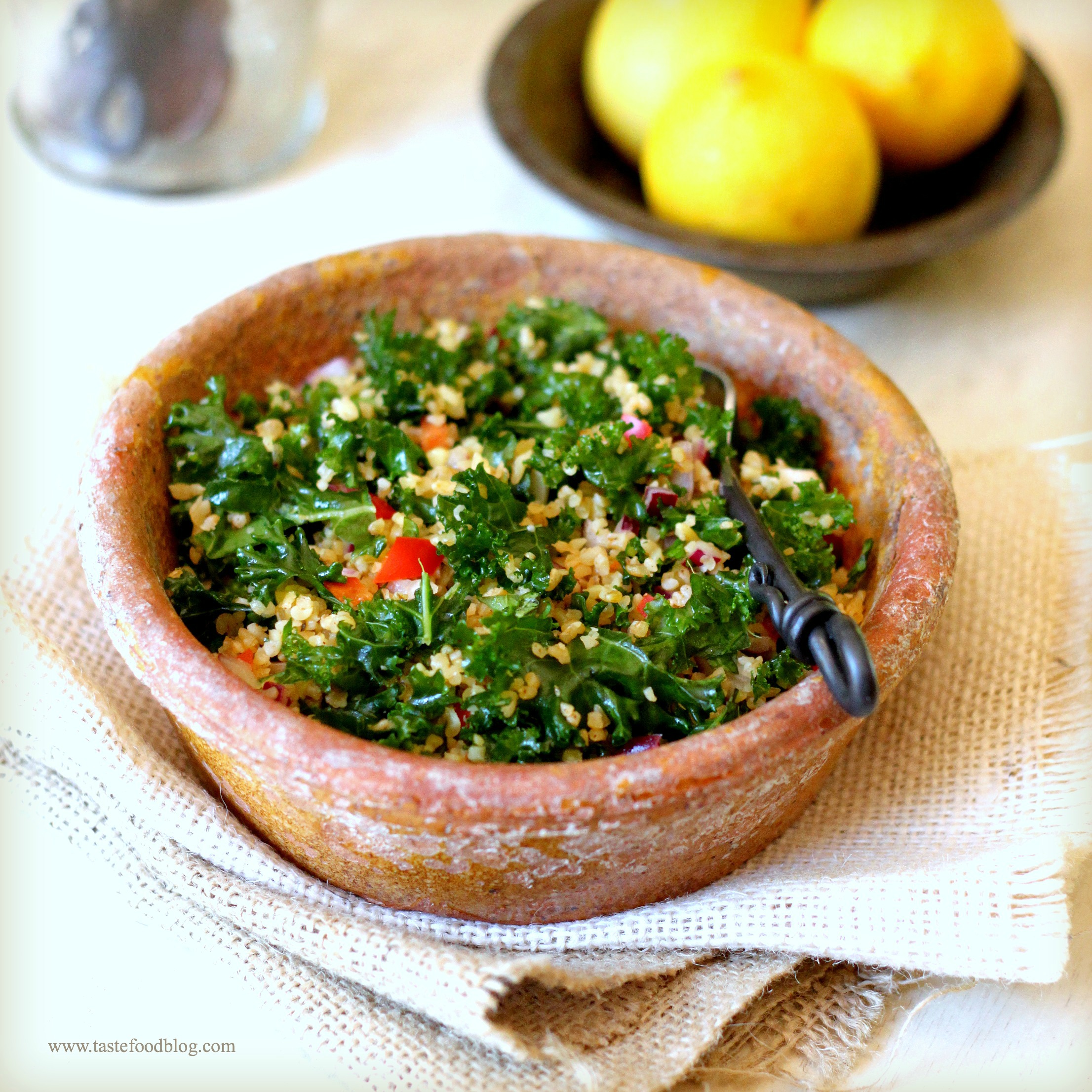 Kale Tabbouleh Salad TasteFood